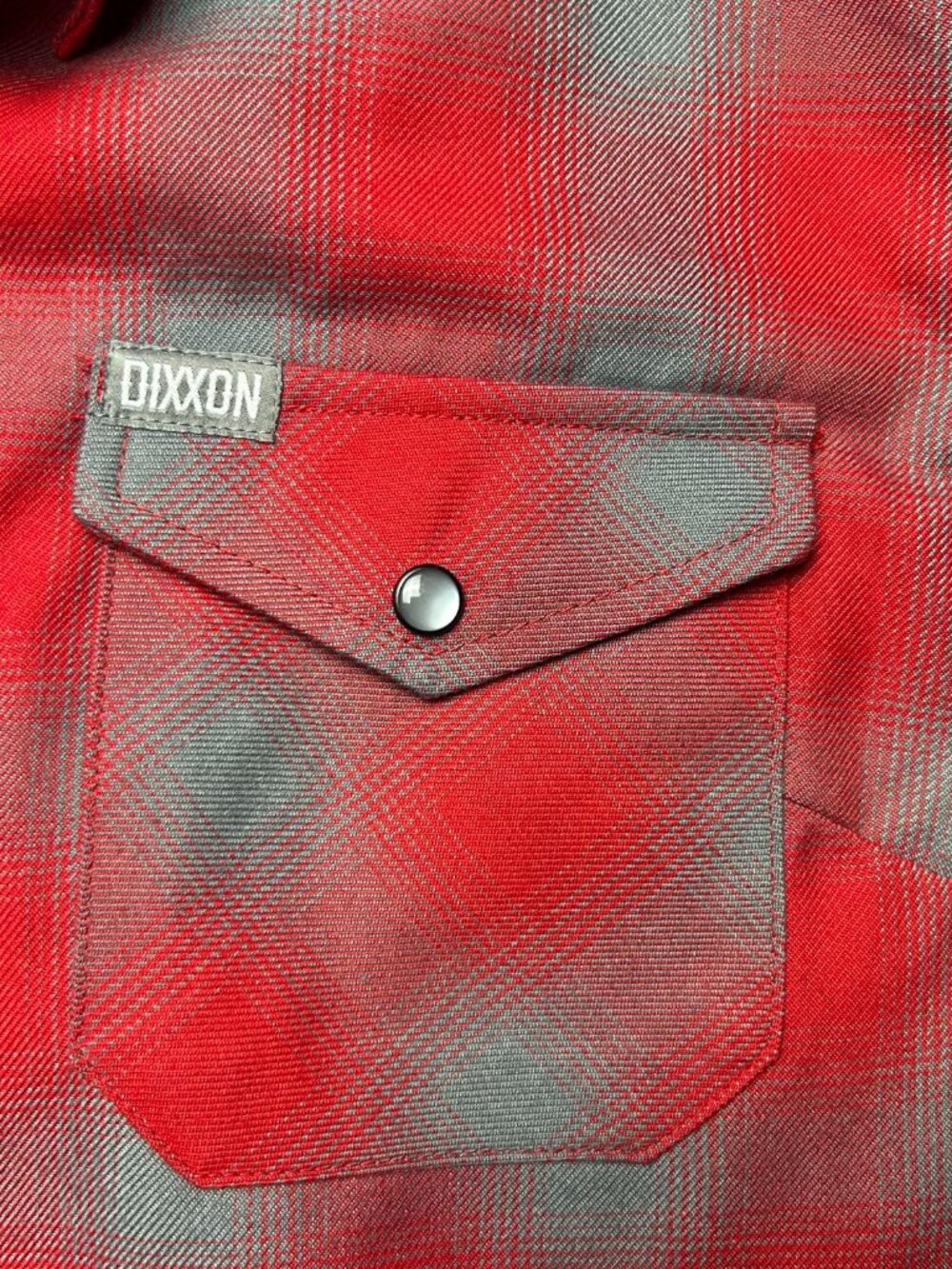 Mens Dixxon Flannel Co Lg Pulaski Flannel Shirt Long Sleeve Snap Front Red Gray - Picture 3 of 6